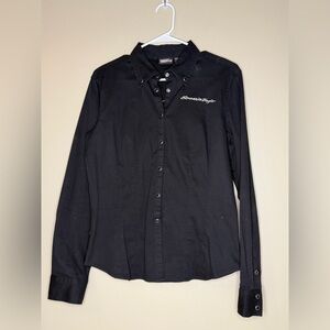 Harley-Davidson Black Casual Button-Down Shirt Soaring Eagle